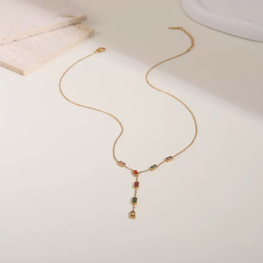 Kaleidoscope Multicoloured Y-necklace