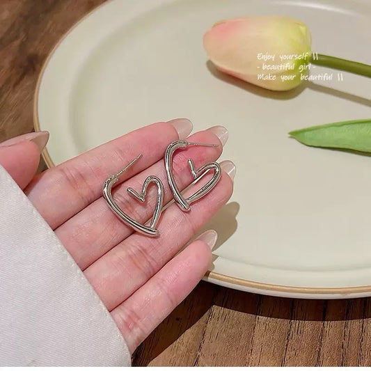 Pure-love Heart Hoop Earrings
