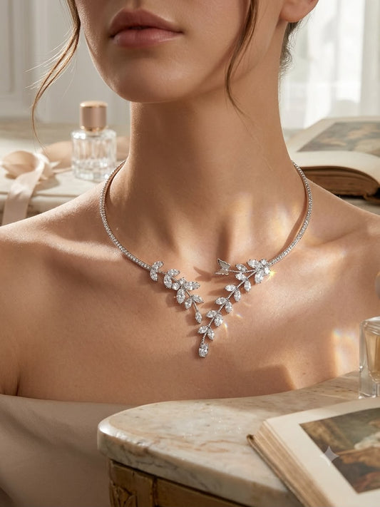 Ether Wings Rhinestone Necklace