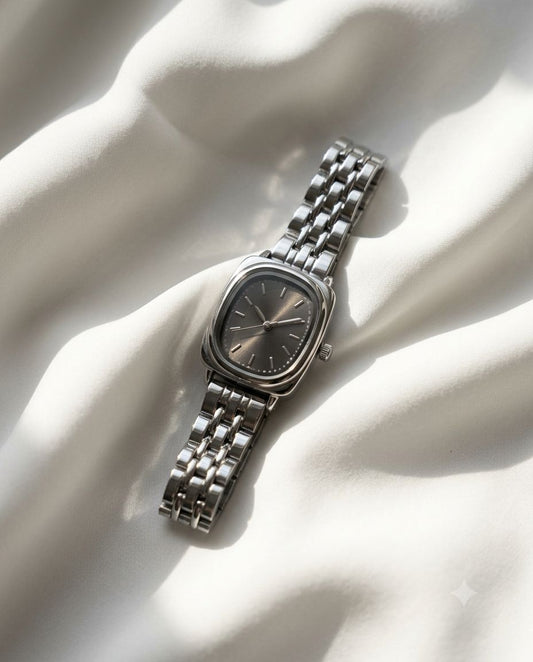 Ashy Haze Silver Link Band Watch
