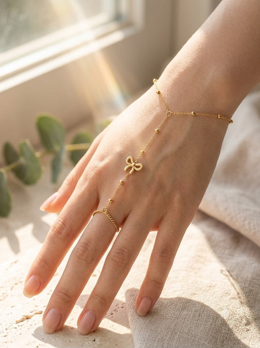 Ballet-core Bow Hand Chain