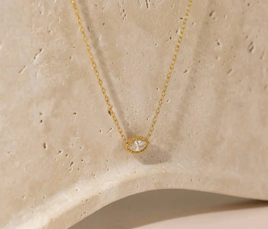 Marquise Drop Dainty Necklace