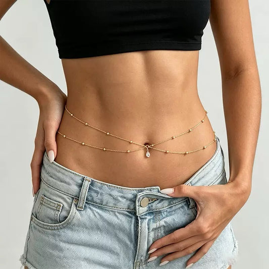 Hot girl Double Layered Waist Chain