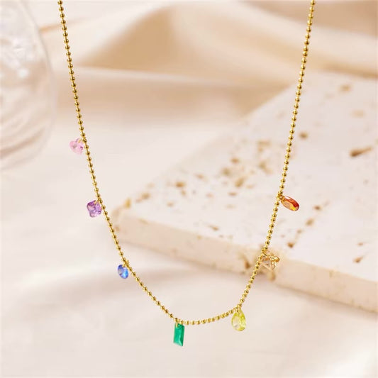 Dainty Confetti Drops Necklace