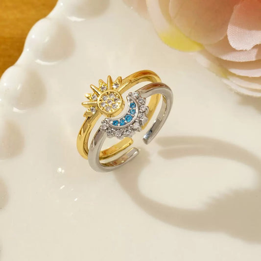 My constant! Sun & Moon Pair Rings