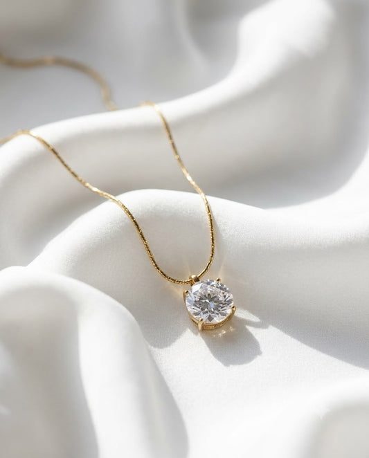 Snowdrop Solitaire Necklace