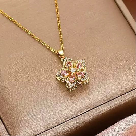 Blushing Riverie Floral Necklace