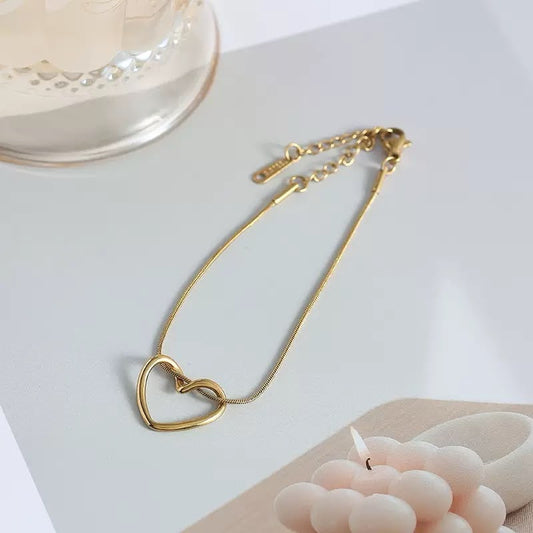 Love language Heart Bracelet