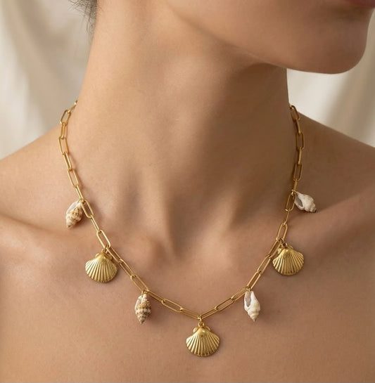 Golden Tide shell Necklace