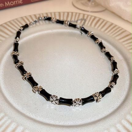 Noir Relic Beaded Necklace