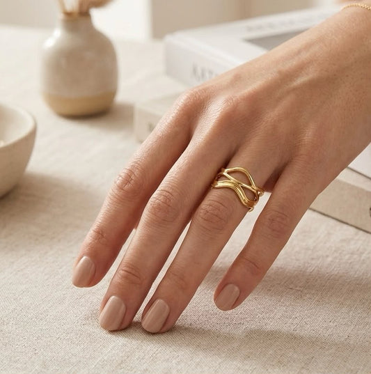 Ripple Layers Multi-Strand Ring