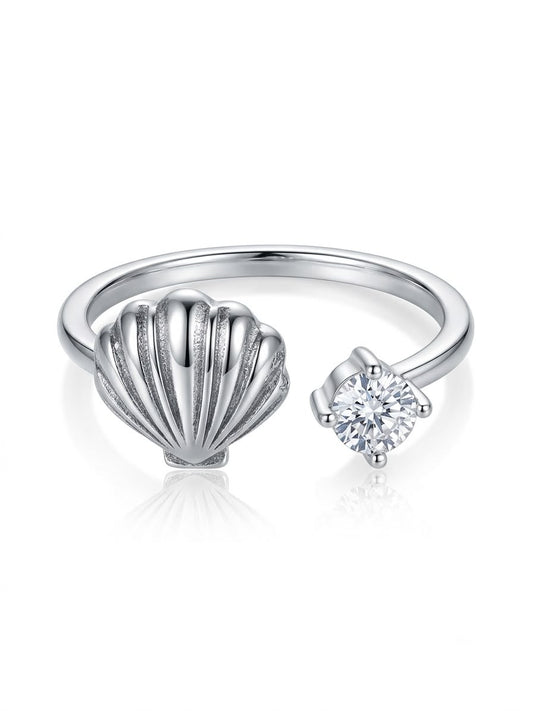 Icy Beach Shell Ring