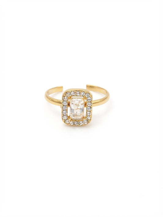 Radiant Framed Solitaire Ring