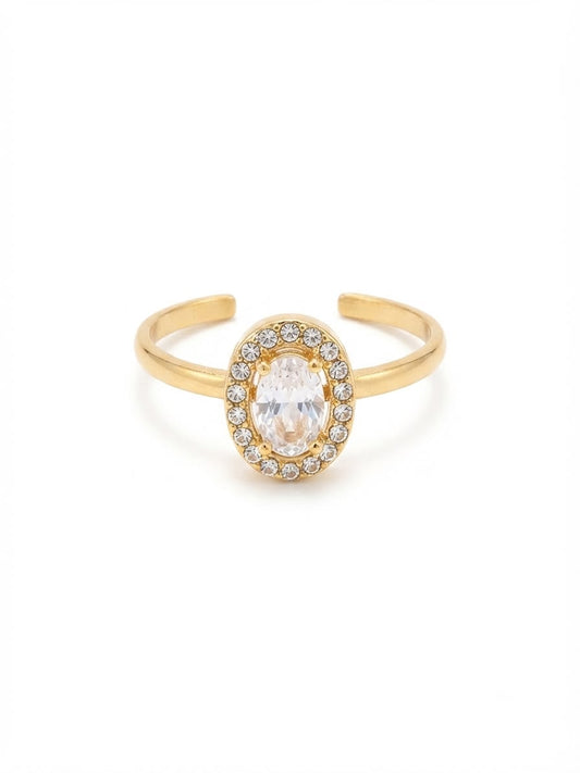 Gleam Girl! Oval Solitaire Ring