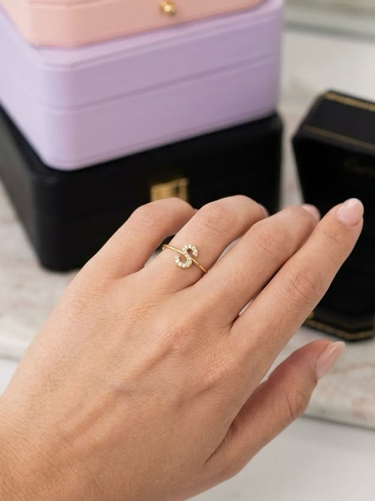Signature Sparkle Initial Ring