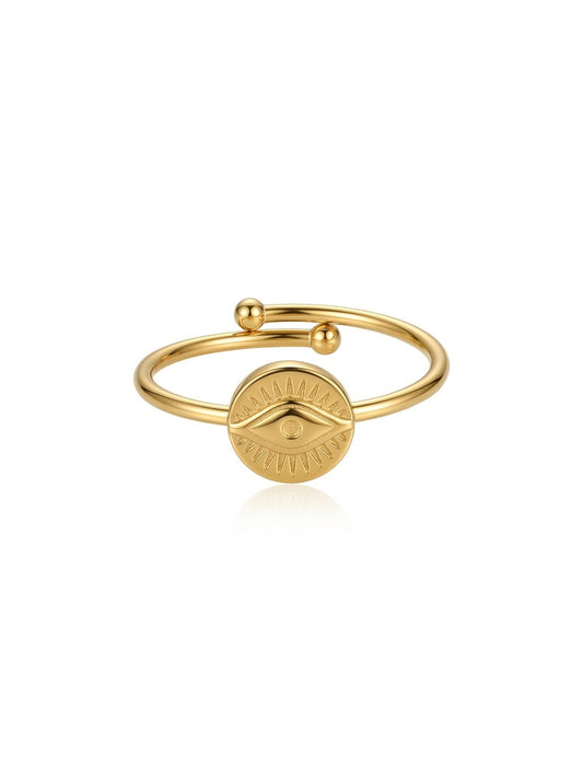 Evil Eye Medallion Ring