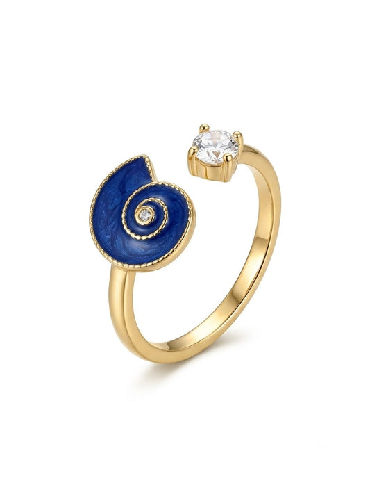 Azure Spiral Ring