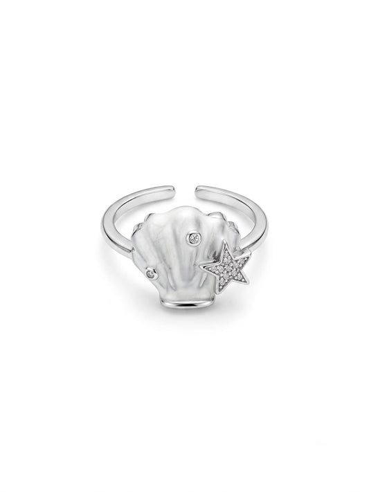 Silver Etoile Shell Ring