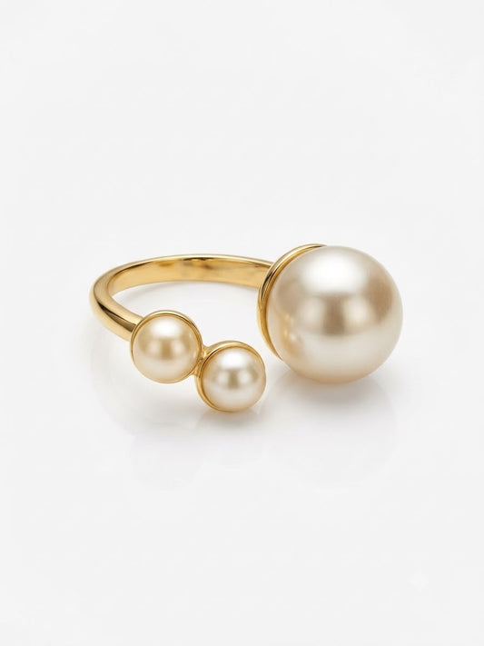 Elegant Cluster Pearl Ring