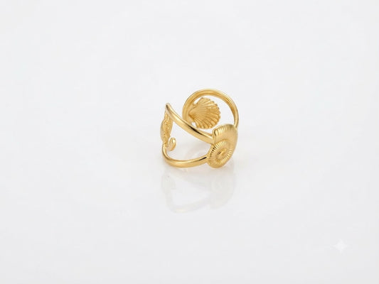 Coastal Spiral Open Ring