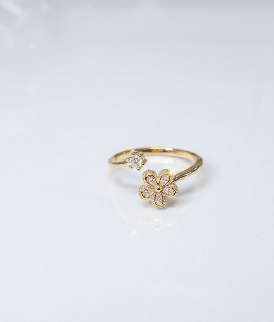 Bloom n sparkle! Open Ring