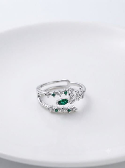 Gilded Verdant Wrap Ring