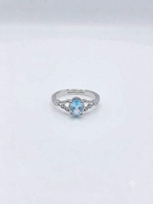 Glacial Blue Stone Ring