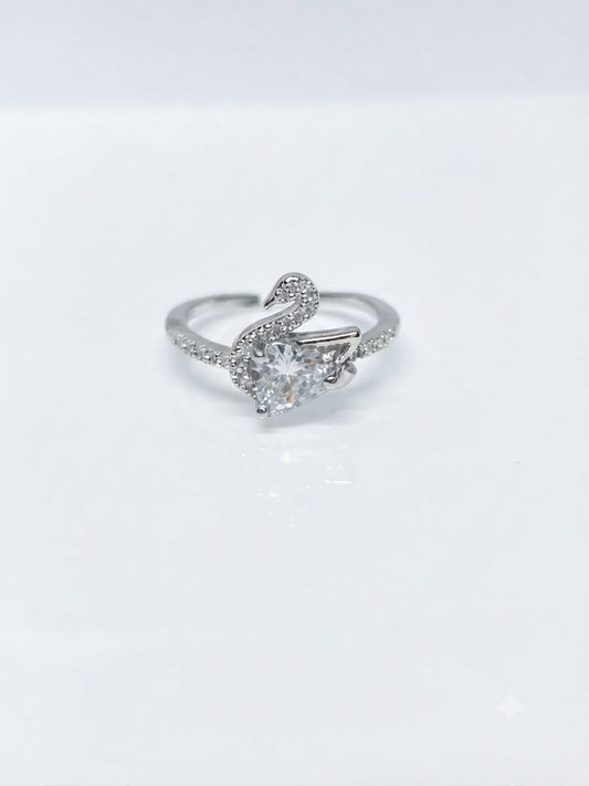 Lakeside Silver Swan Ring