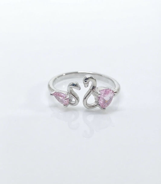 Pink Bond Swan Ring