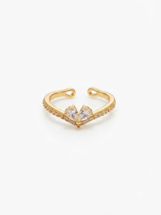 Chevron Heart Ring