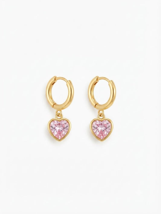Sweetheart Huggie Hoop Earrings