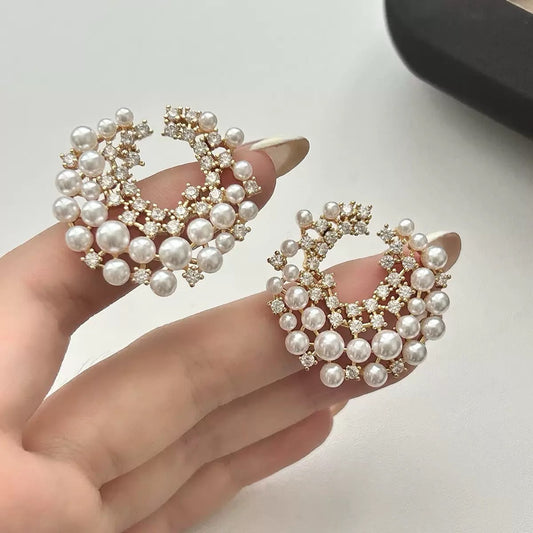 Nightfall Cascade Pearl Earrings