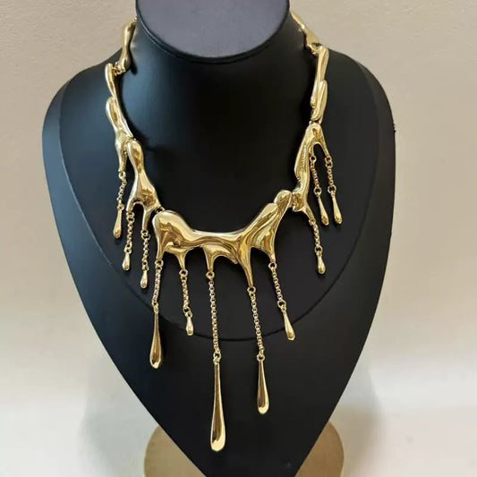Molten-melt Statement Necklace