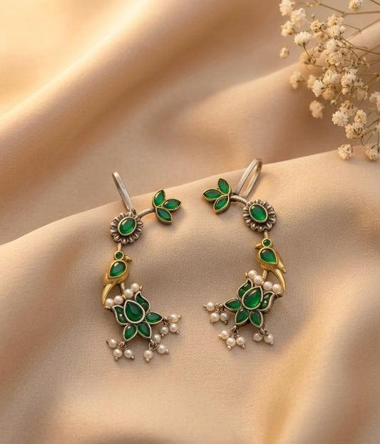 Noor Green Earcuff