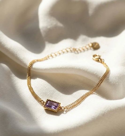 Velvet Hour Amethyst Gem Bracelet
