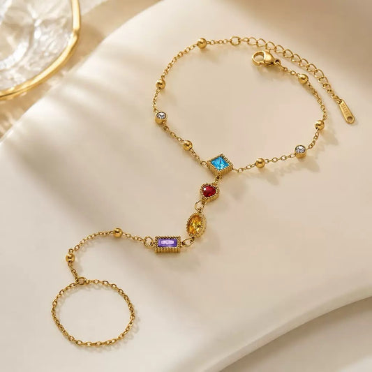 Chakra Spectrum Gem Hand Chain