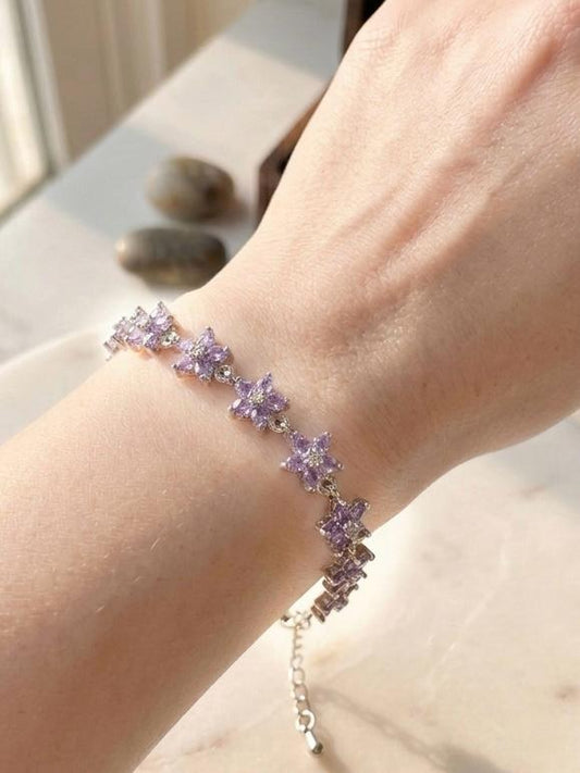 Lavender Blossom Tennis Bracelet