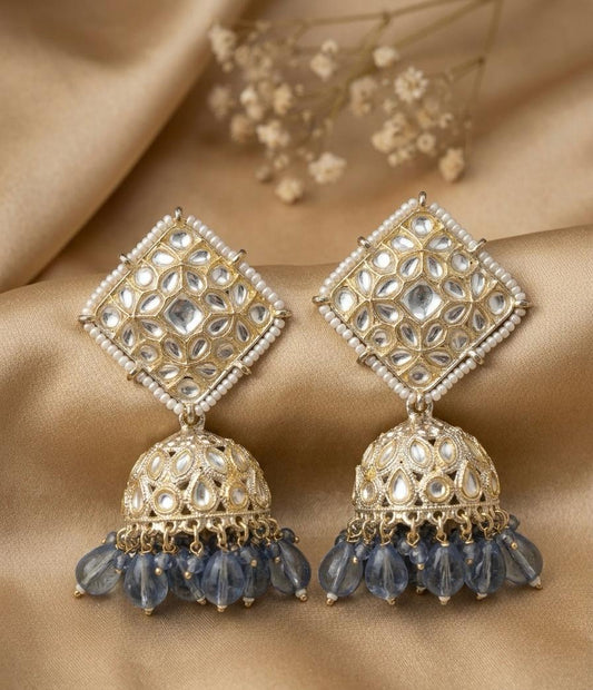 Royal Twilight Kundan Jhumkas
