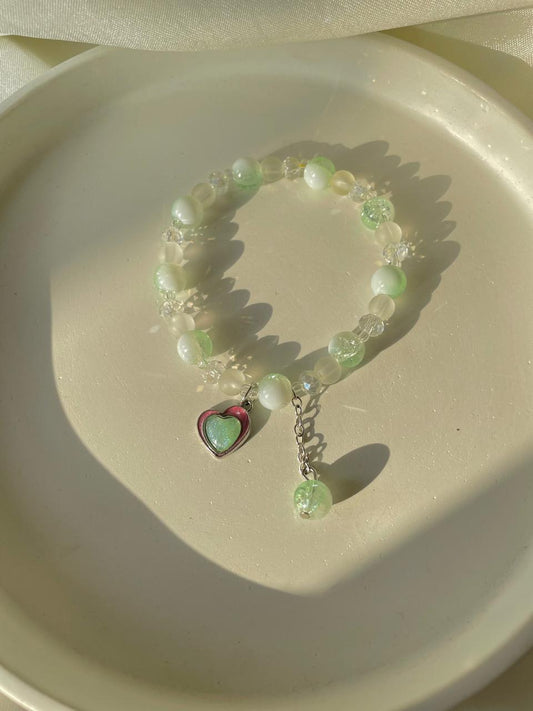 Heart Bracelet- green