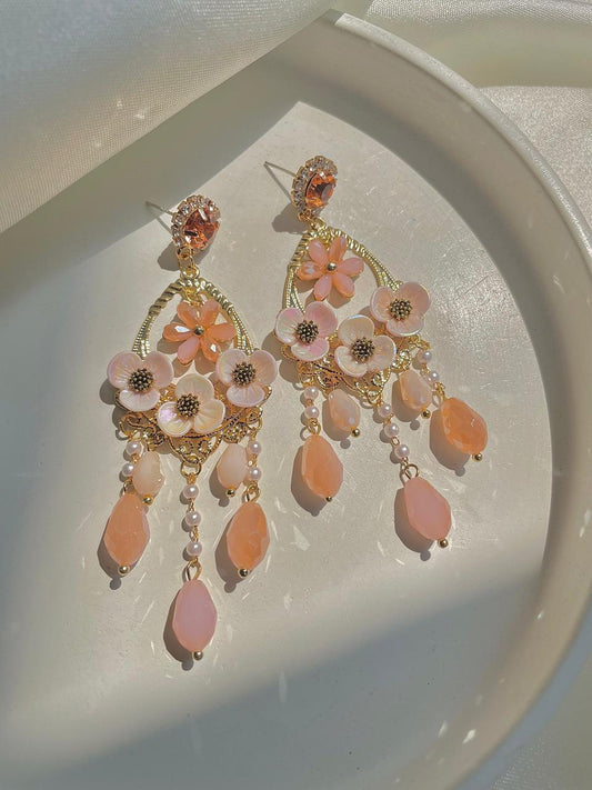 Soft Peach Paradise Earrings