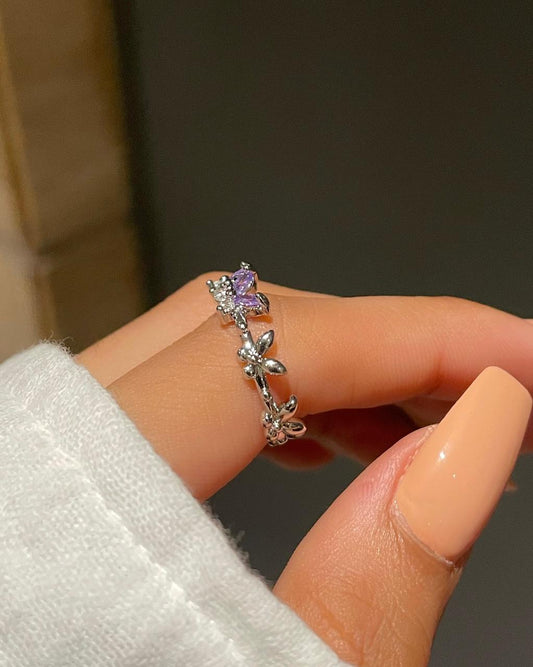 Butterfly Ring Band- purple