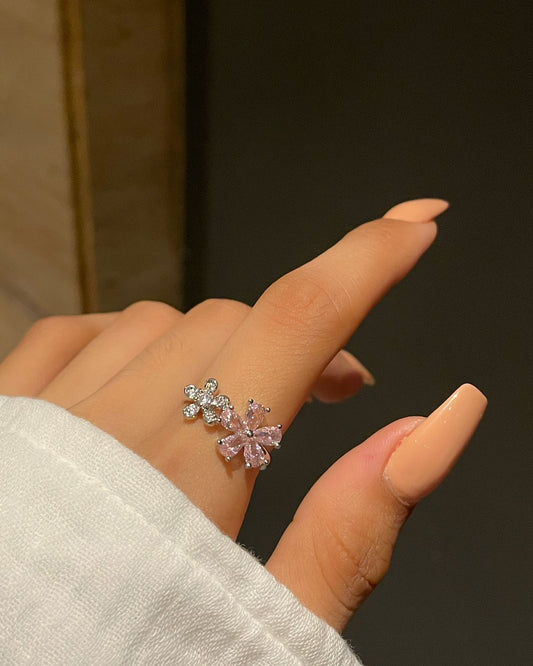 Bloom Flower Ring- pink