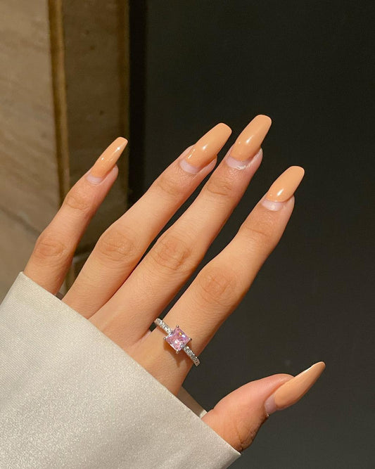 Lily Square cut Ring- pink