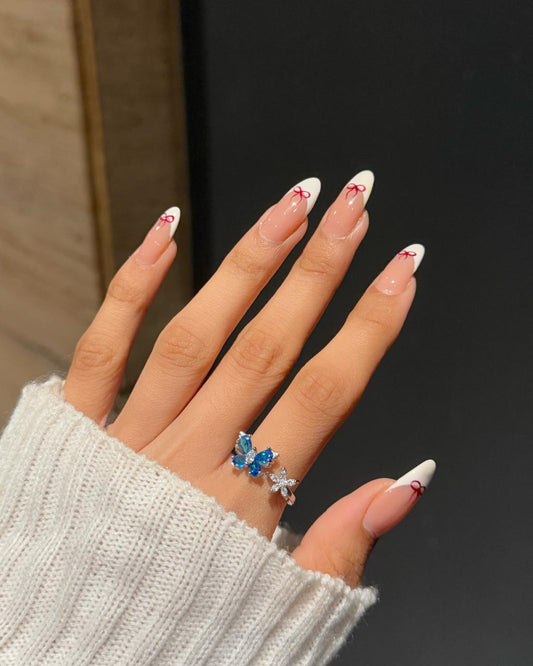 Butterfly Flowet Ring- royal blue