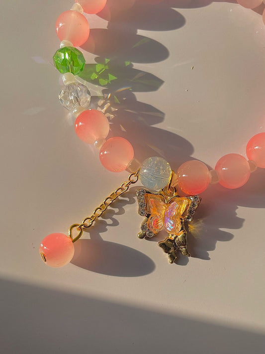 Peach Please Butterfly Bracelet