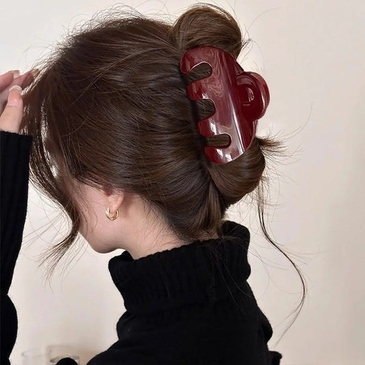 Winter favourite Maroon Claw Clip