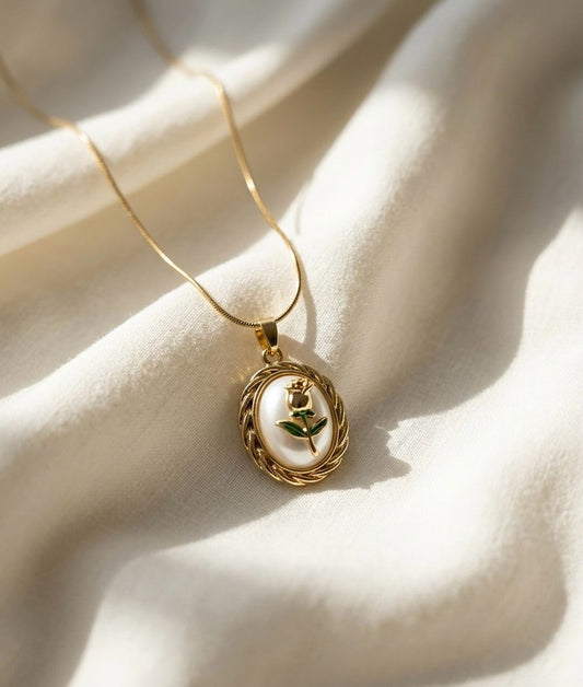Luminous Keepsake Rose Necklace