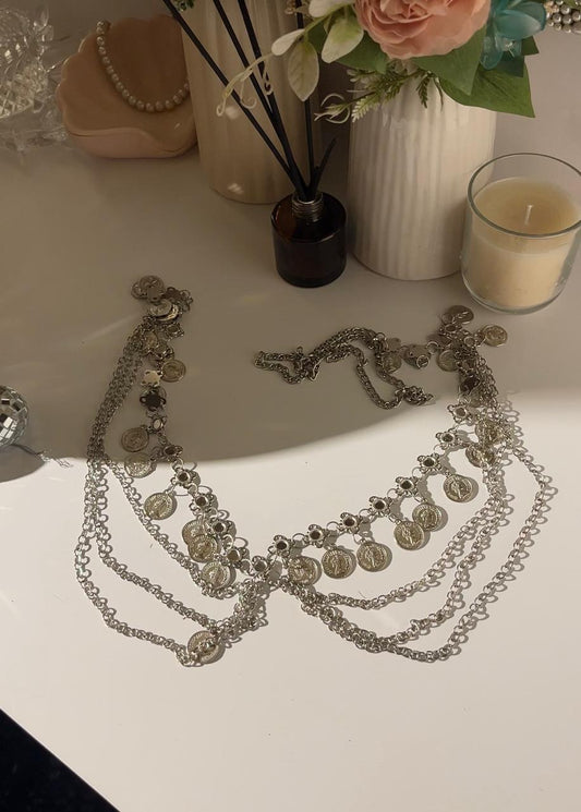 Zahara Coin & Layered Chain Belly Belt