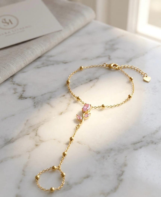 Blushing Bloom Hand Handchain