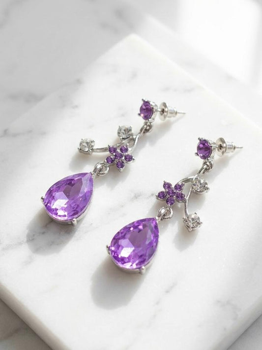 Amethyst Bloom Cascade Earrings